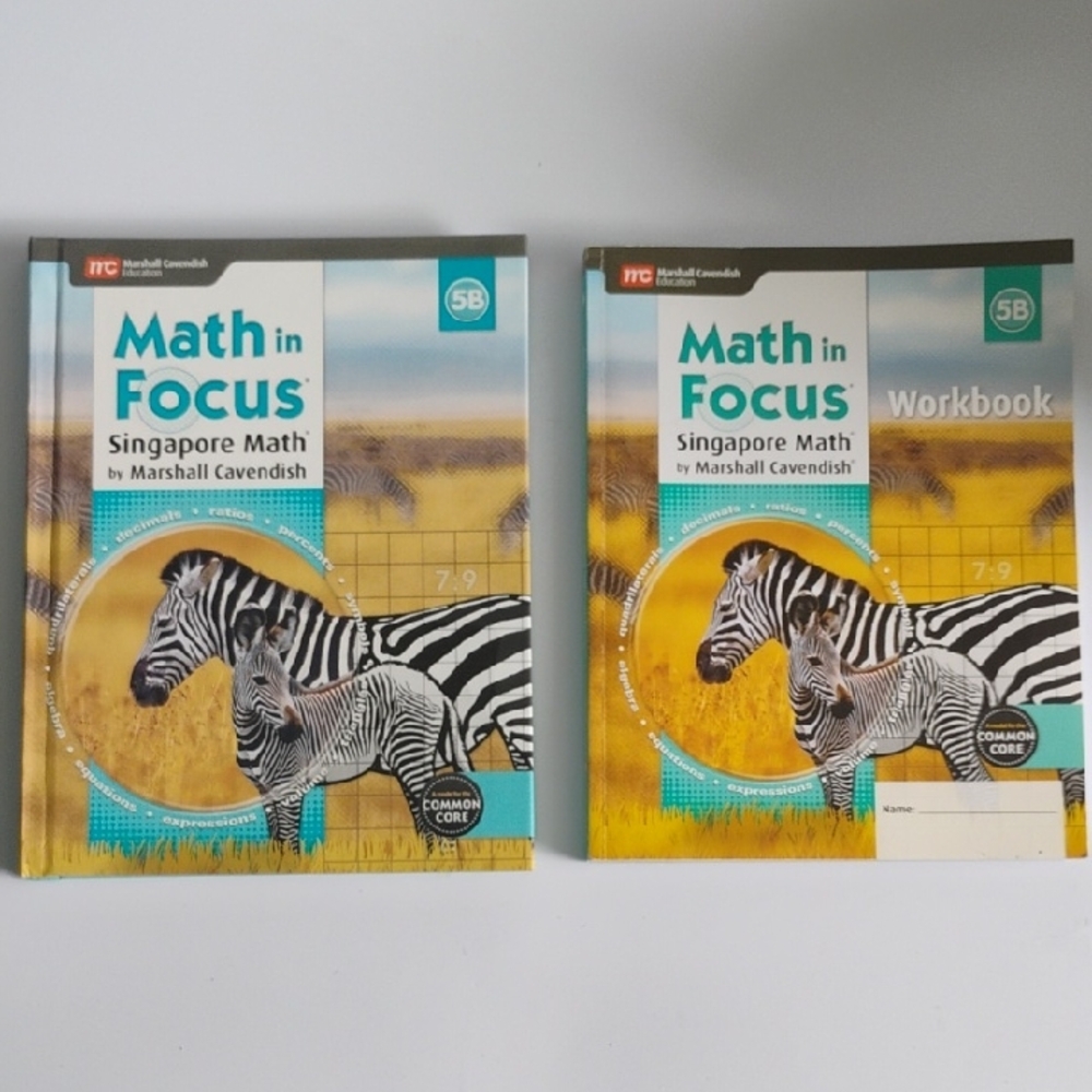 5B Singapore Math Common Core Math in Focus Textbook Workbook Set 5th Grade Math